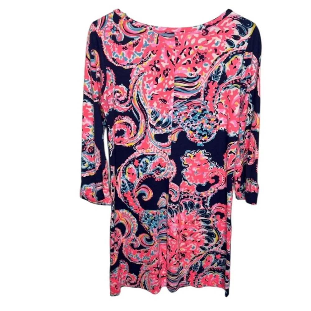 LILLY PULITZER For the Halibut Linden Knit Dress in Bright Navy Pop Size XXS - Picture 3 of 7